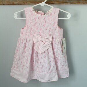 Pastourelle Size 12M Lace Pink Dress
